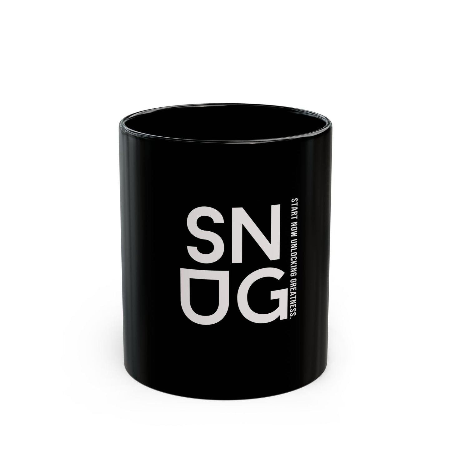Snug Start Now Black Mug (11oz, 15oz)