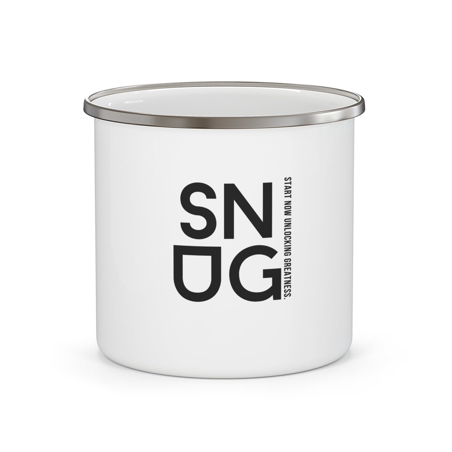 Enamel Mug - Snug Start Now Camping Mug