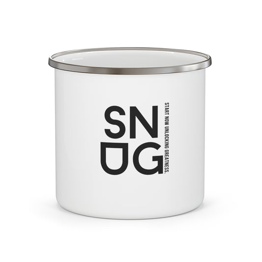 Enamel Mug - Snug Start Now Camping Mug